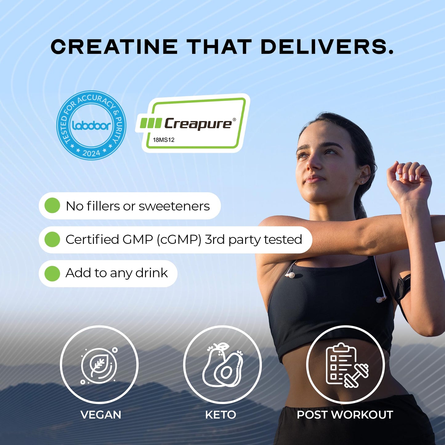 Muscle Feast Creapure Creatine Monohydrate Powder, Vegan Keto Friendly Gluten-Free, Mass Gainer, Muscle Recovery Supplement and Trusted Creatine for Muscle Growth, - dailyvitalstore