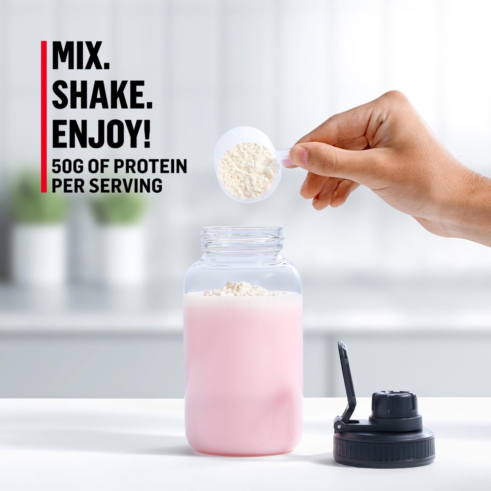 Muscle Milk Pro Series Protein Powder Supplement, Slammin' Strawberry, 2 Pound, 11 Servings, 50g Protein, 3g Sugar, 20 Vitamins & Minerals, NSF Certified for Sport, Packaging May Vary - dailyvitalstore