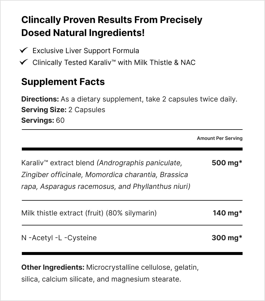 MuscleMeds Liver Detox & Defend, Cleanse, Repair Formula - Herbal Liver Support Supplement, NAC, Silymarin Milk Thistle, 60 Servings - dailyvitalstore