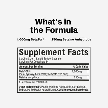 Muscletech HMB Supplements 1000mg, Clear Muscle (42 Liquid Softgels) - Highest Grade HMB for Lean Muscle & Recovery-HMB Free Acid Muscle Supplement-Help Decrease - dailyvitalstore