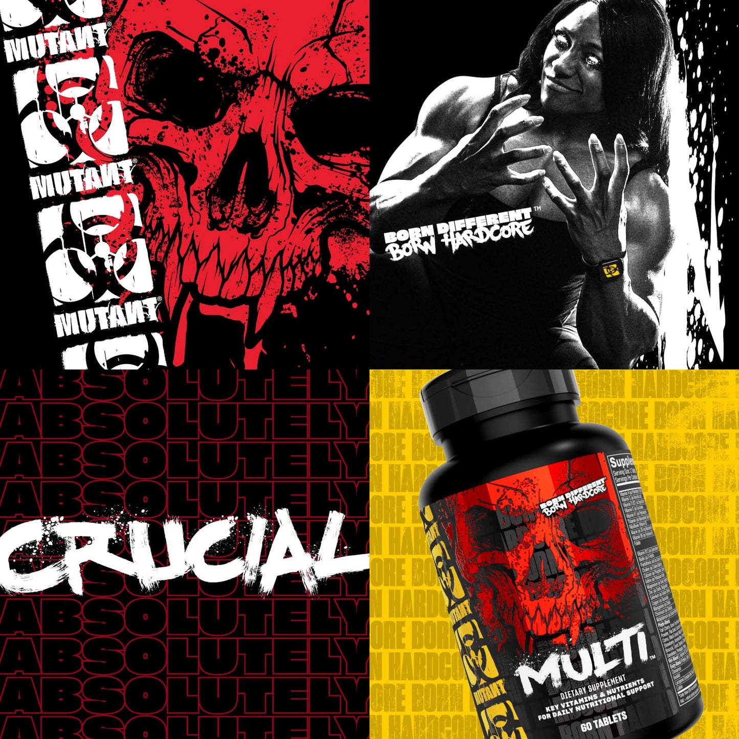 Mutant Multi - High Potency Vitamins with 75+ Ingredients Specifically Formulated for Heavy Lifting, 60 Tablets - dailyvitalstore
