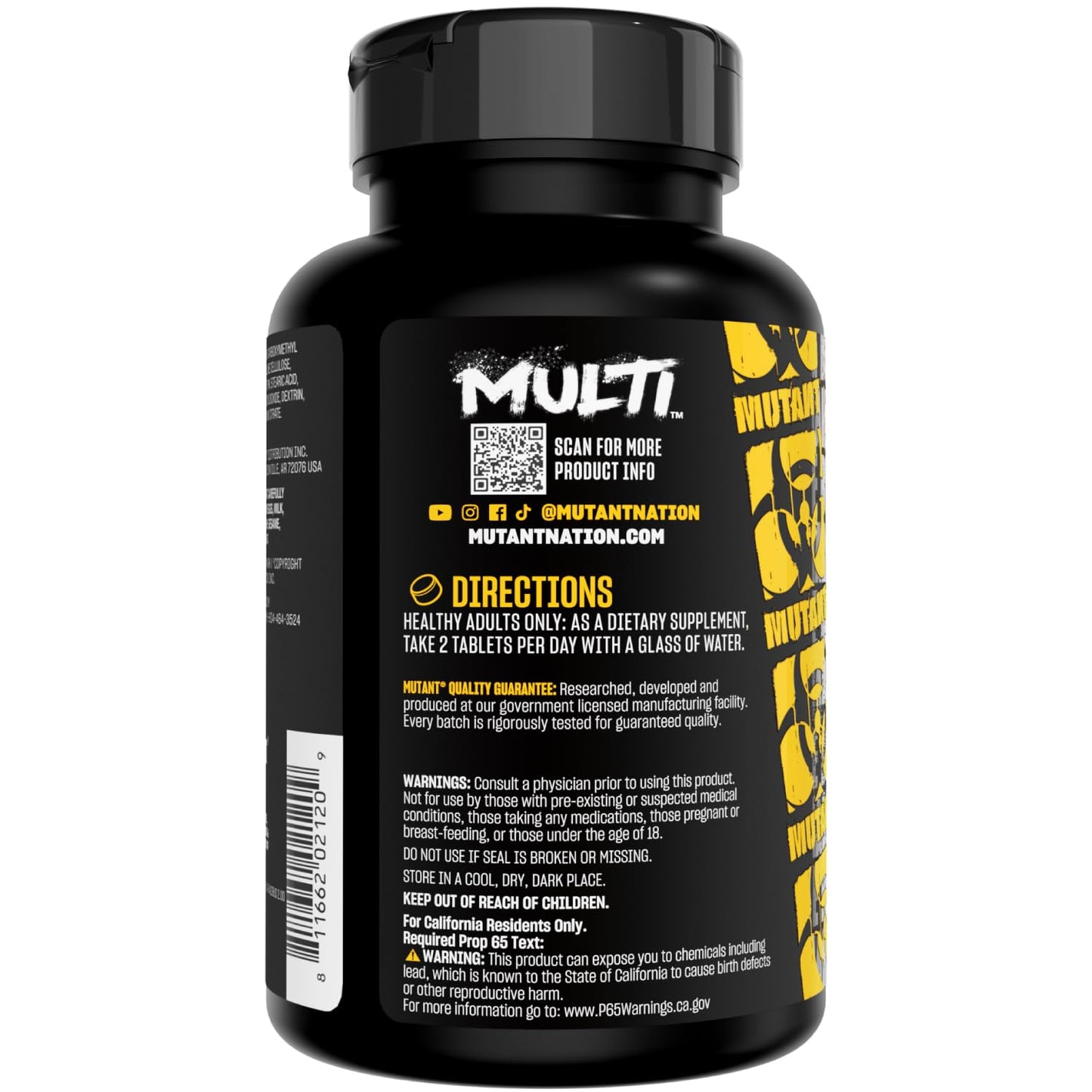 Mutant Multi - High Potency Vitamins with 75+ Ingredients Specifically Formulated for Heavy Lifting, 60 Tablets - dailyvitalstore