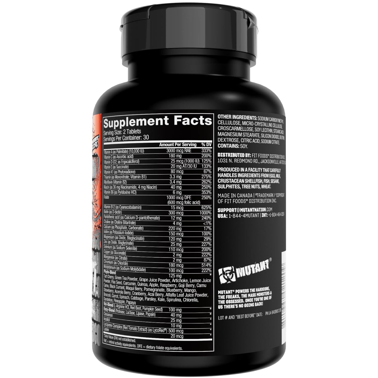 Mutant Multi - High Potency Vitamins with 75+ Ingredients Specifically Formulated for Heavy Lifting, 60 Tablets - dailyvitalstore