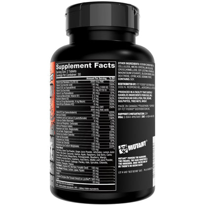 Mutant Multi - High Potency Vitamins with 75+ Ingredients Specifically Formulated for Heavy Lifting, 60 Tablets - dailyvitalstore