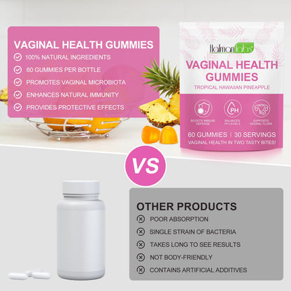MXCZBSM Vaginal Probiotics Gummies for Women, PH Balance for Women, Hawaiian Pineapple Gummies for PH Health, Improve Immune, Women's Vaginal Health Supplement, 60 Gummies - dailyvitalstore
