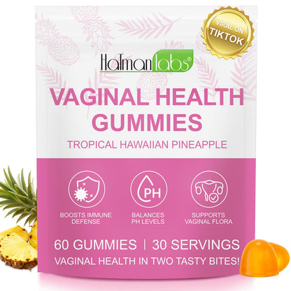 MXCZBSM Vaginal Probiotics Gummies for Women, PH Balance for Women, Hawaiian Pineapple Gummies for PH Health, Improve Immune, Women's Vaginal Health Supplement, 60 Gummies - dailyvitalstore