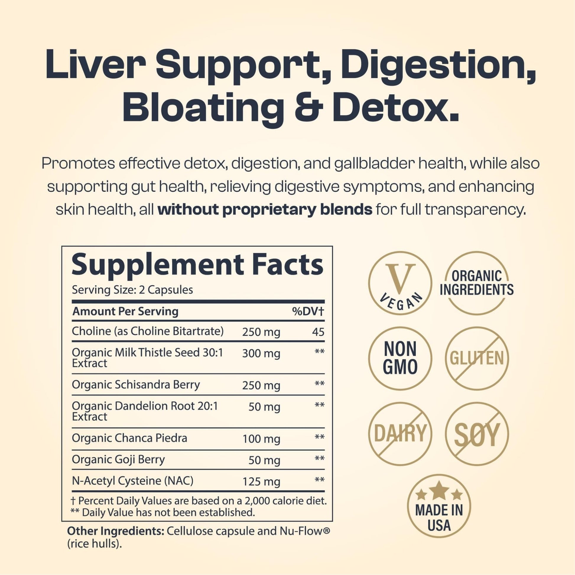 My Vida Origins Liver Detox with Organic Milk Thistle Organic Dandelion Extract and Choline with NAC – Liver Detox 120 Capsules - dailyvitalstore