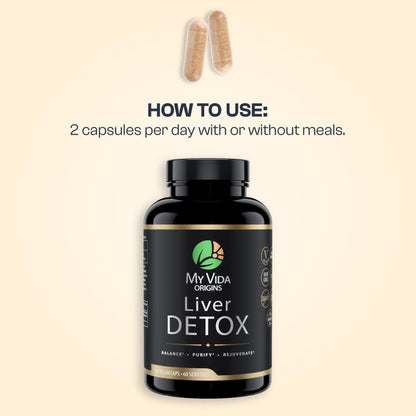 My Vida Origins Liver Detox with Organic Milk Thistle Organic Dandelion Extract and Choline with NAC – Liver Detox 120 Capsules - dailyvitalstore