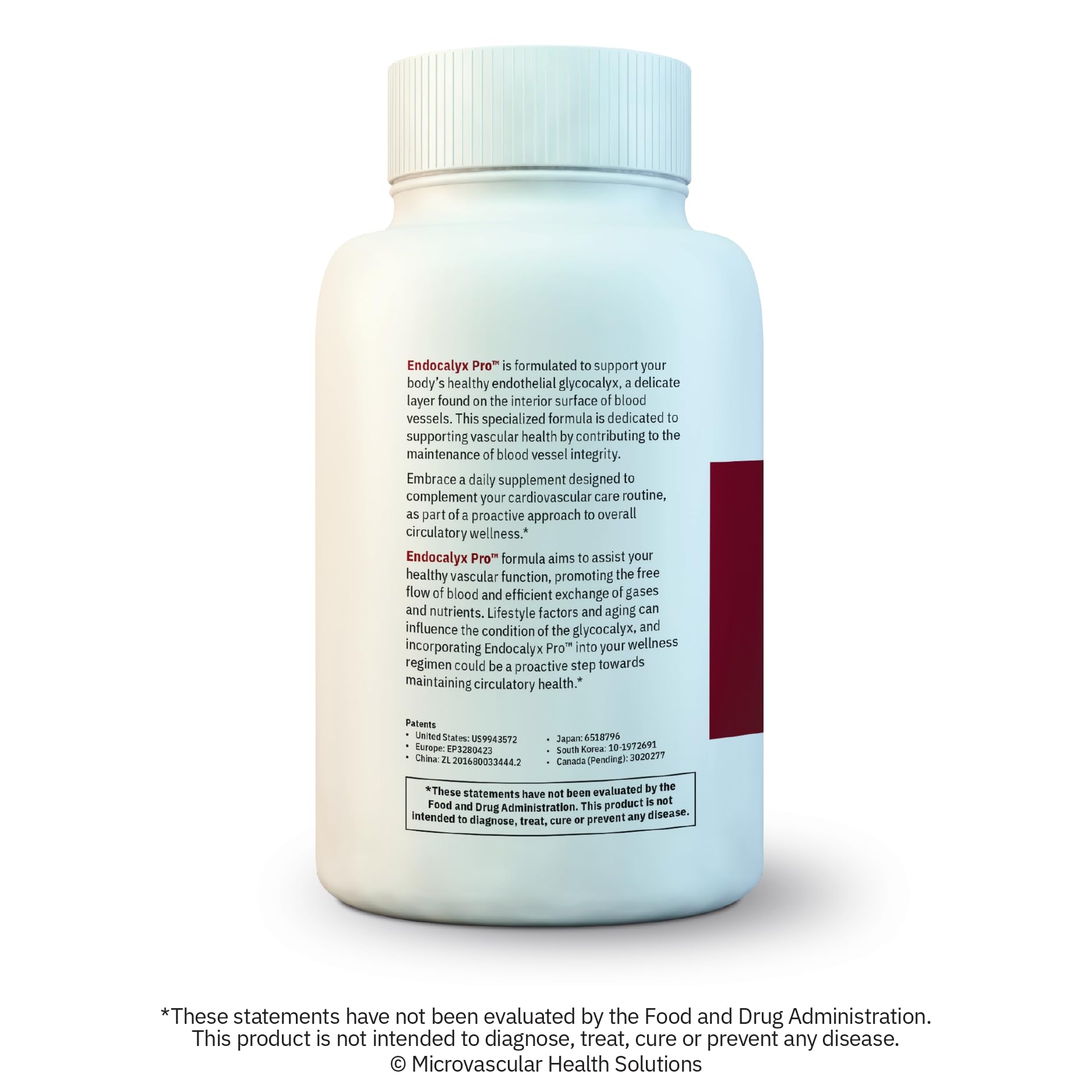 MYBODYRX Endocalyx Pro Supplement – Endothelial Glycocalyx Support 120 Capsules - Vascular & Microcirculation Health – Clinically-Studied – Patented – Supports Nitric Oxide Functions - dailyvitalstore