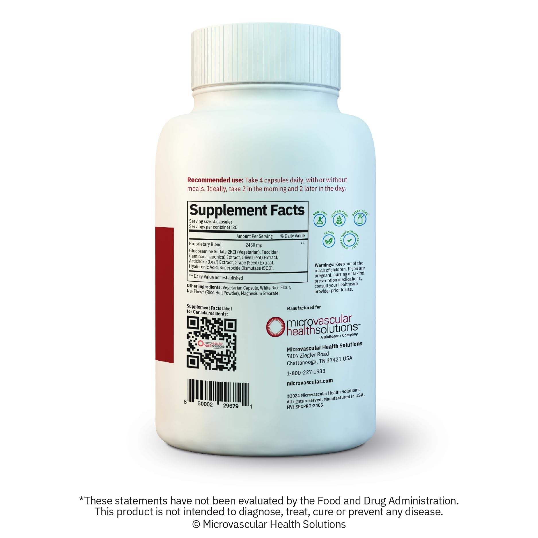 MYBODYRX Endocalyx Pro Supplement – Endothelial Glycocalyx Support 120 Capsules - Vascular & Microcirculation Health – Clinically-Studied – Patented – Supports Nitric Oxide Functions - dailyvitalstore
