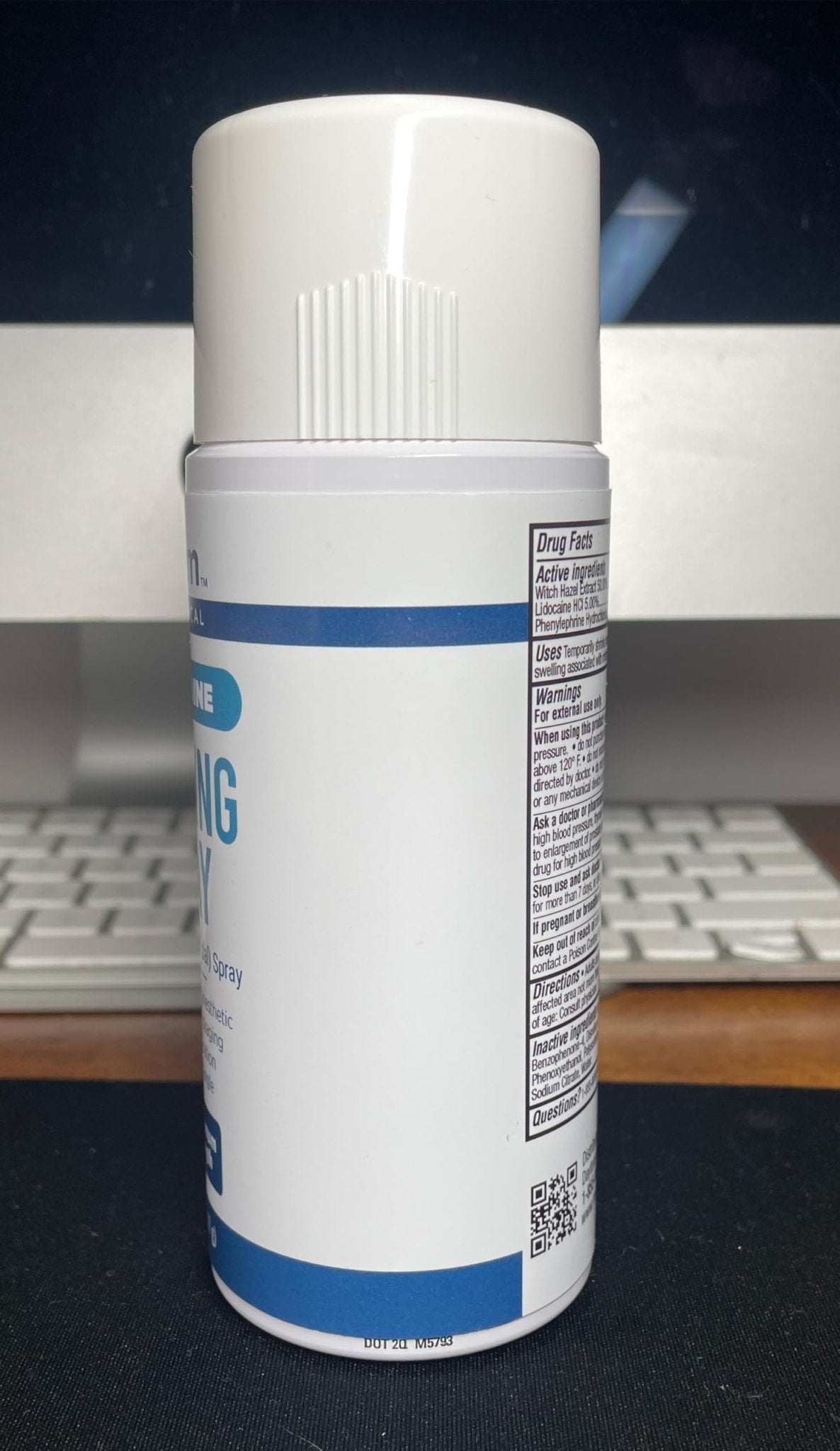 Myderm Medical Numbing Spray - 4.5oz - Maximum Strength 5% Lidocaine with Phenylephrine HCl and Witch Hazel - Fast-Acting Reliever with A Touch-Free Application - First Aid Supplies - Made in USA - dailyvitalstore