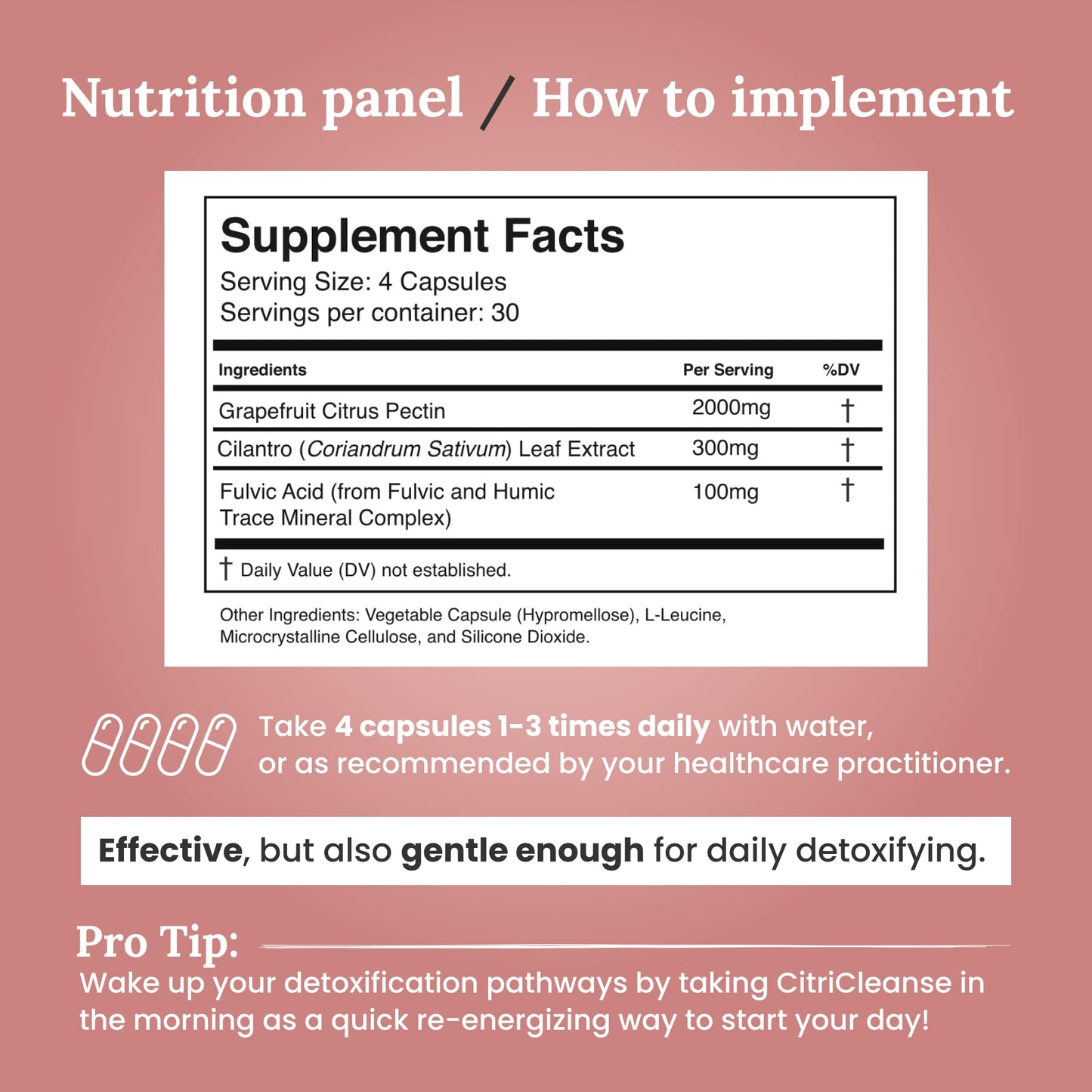 Myers Detox CitriCleanse Toxin Binder Supplement, Supports Heavy Metal Detox, Energy, & Overall Wellness, with Cilantro Extract, Grapefruit Pectin - dailyvitalstore