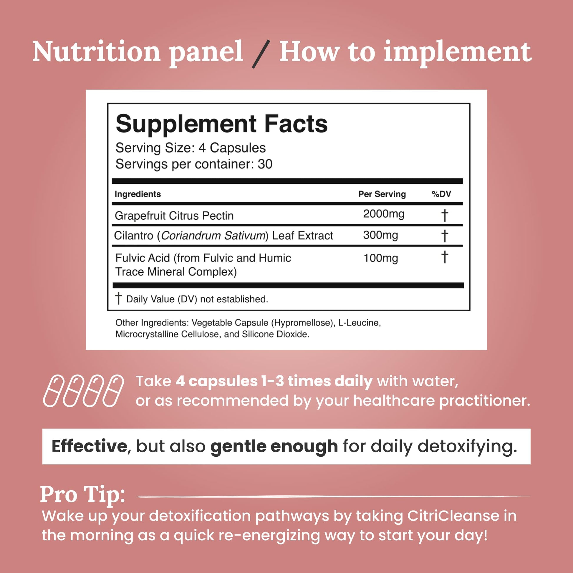 Myers Detox CitriCleanse Toxin Binder Supplement, Supports Heavy Metal Detox, Energy, & Overall Wellness, with Cilantro Extract, Grapefruit Pectin - dailyvitalstore