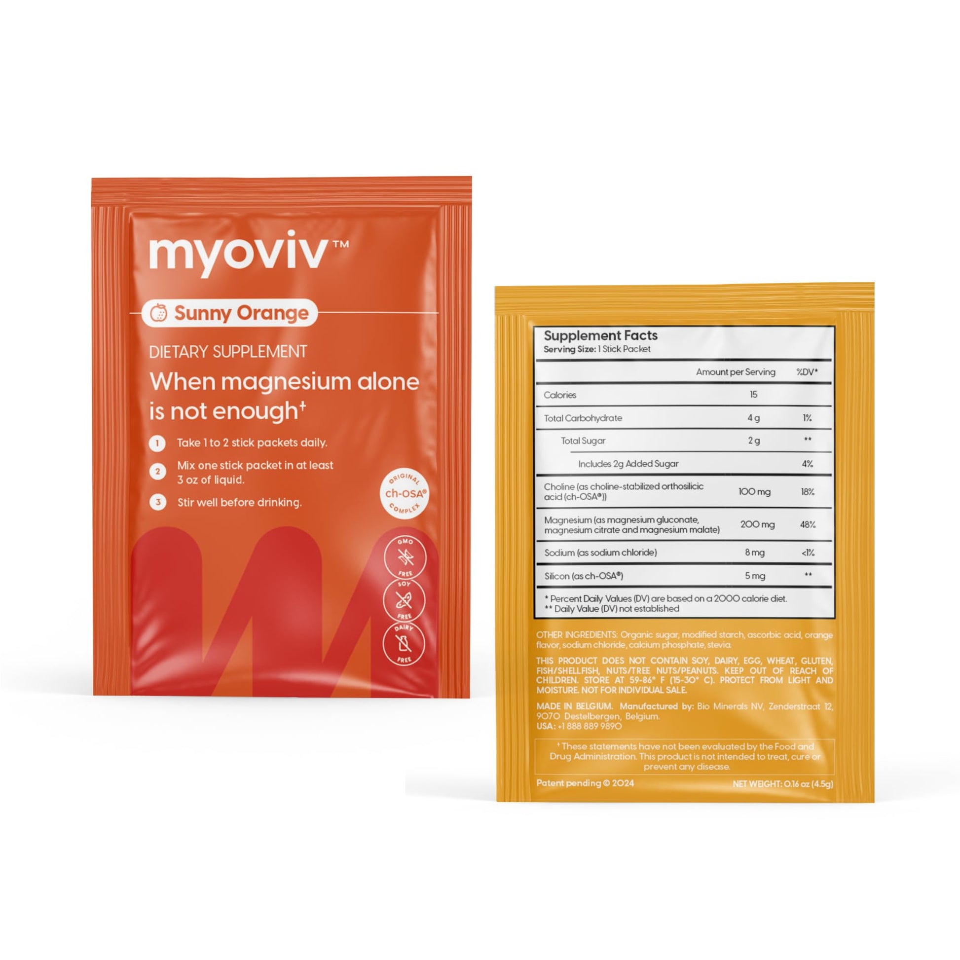 MYOVIV - Powerful Muscle Cramp Relief - 14 Packets (Trial Size), Sunny Orange Flavor - Muscle Cramp Support - Pregnancy & Lactation Safe - dailyvitalstore