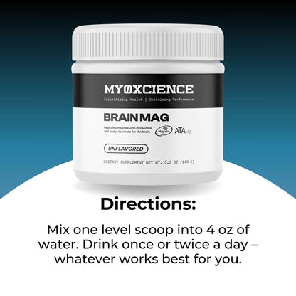 MYOXCIENCE Brain Mag | Magnesium L-Threonate Magtein & Magnesium Glycinate Powder (Unflavored) (60 Servings) - dailyvitalstore
