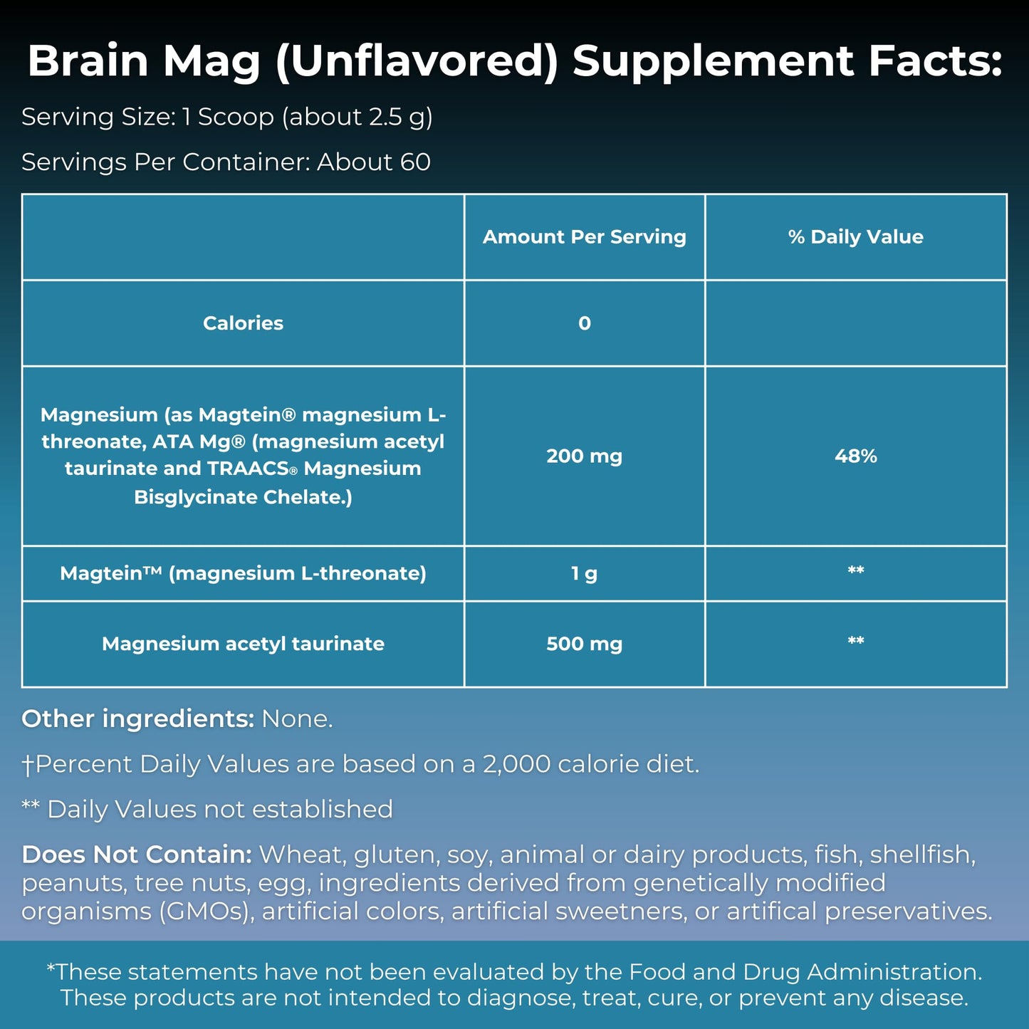 MYOXCIENCE Brain Mag | Magnesium L-Threonate Magtein & Magnesium Glycinate Powder (Unflavored) (60 Servings) - dailyvitalstore