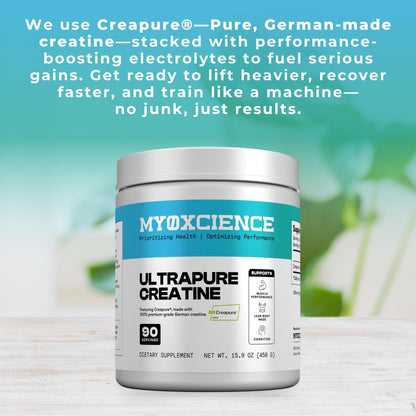 MYOXCIENCE Creapure® Creatine | 5 Grams German Creatine Monohydrate Per Serving | Supports Muscle Performance, Lean Body Mass, & Cognition (90 Serving Jar) - dailyvitalstore