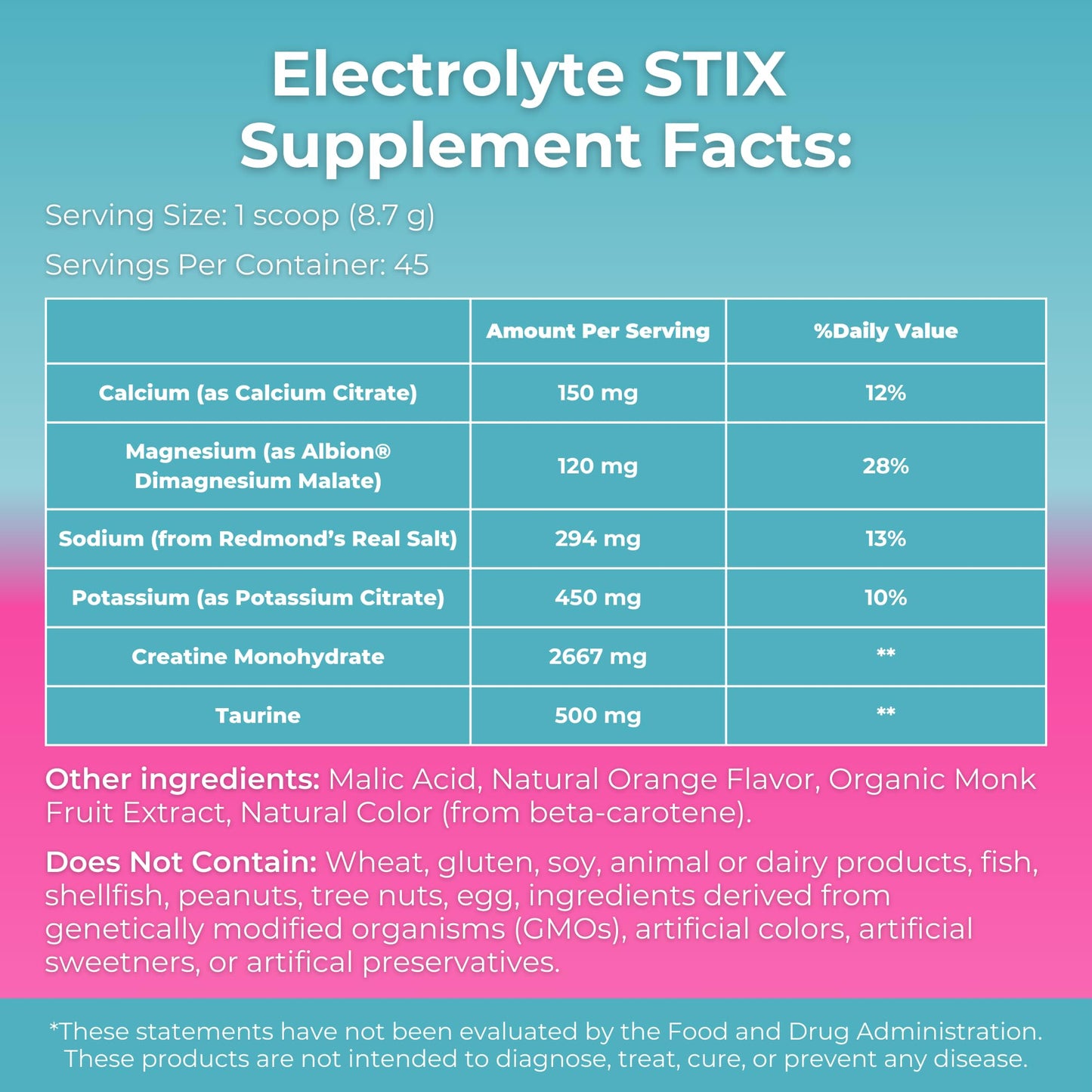 MYOXCIENCE Electrolyte STIX | Creatine Electrolyte Powder | Recovery from Exercise & Muscle Development w/Real Salt (Natural Orange Flavor) (Jar 45 ct) - dailyvitalstore