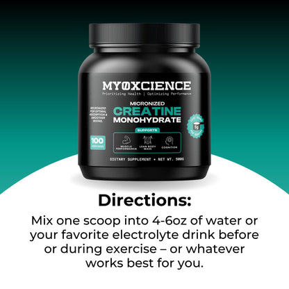 MYOXCIENCE Micronized Creatine | Supports Muscle Performance, Lean Body Mass, & Cognition | 100 Servings - dailyvitalstore
