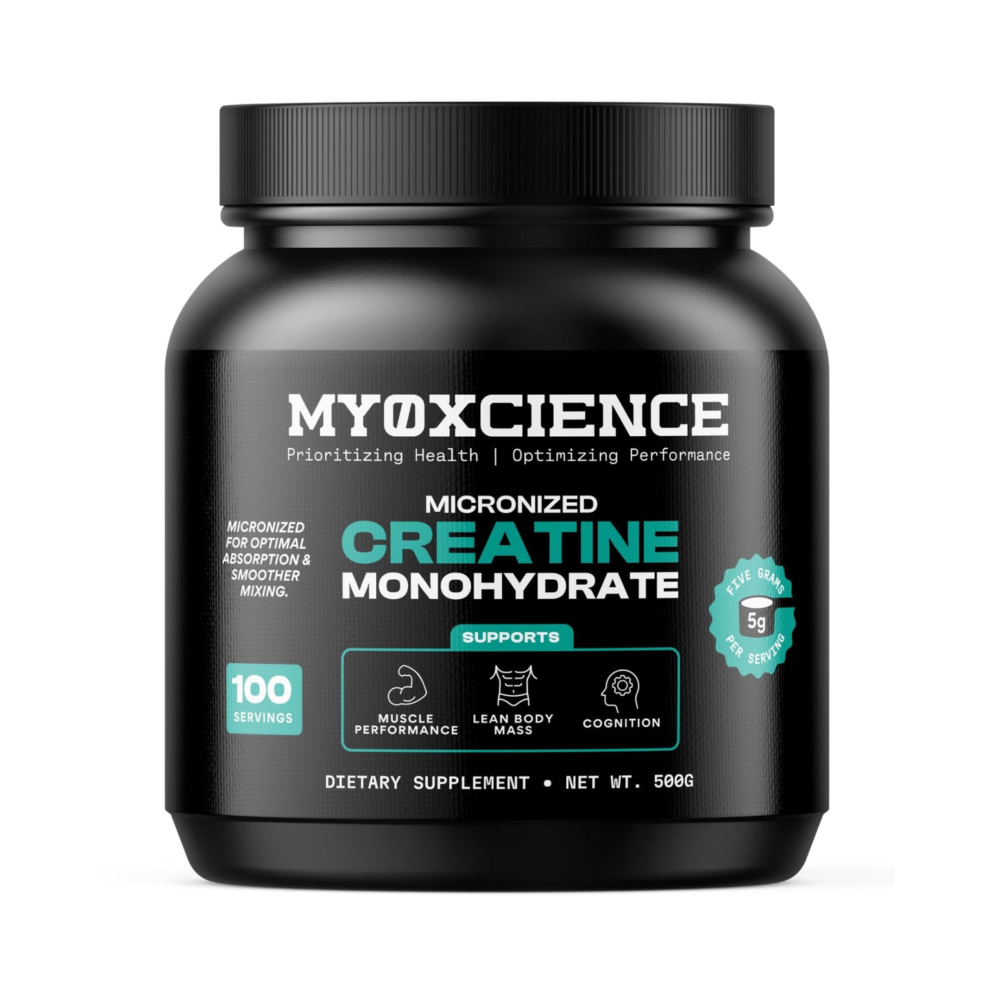 MYOXCIENCE Micronized Creatine | Supports Muscle Performance, Lean Body Mass, & Cognition | 100 Servings - dailyvitalstore