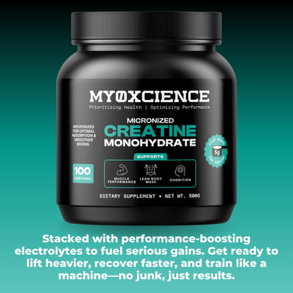 MYOXCIENCE Micronized Creatine | Supports Muscle Performance, Lean Body Mass, & Cognition | 100 Servings - dailyvitalstore