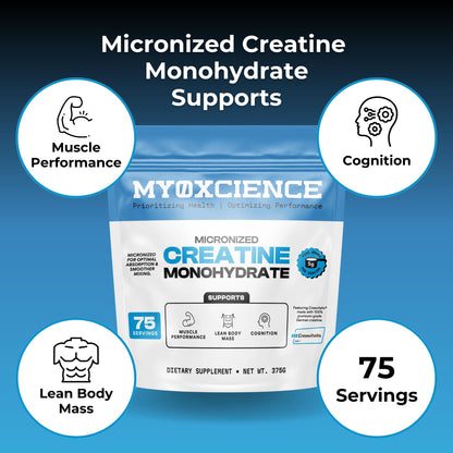 MYOXCIENCE Micronized Creavitalis Creatine | The World’s Purest Micronized Form of Creatine Monohydrate | Supports Muscle Performance, Lean Body Mass, & Cognition | 75 Servings - dailyvitalstore