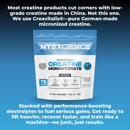 MYOXCIENCE Micronized Creavitalis Creatine | The World’s Purest Micronized Form of Creatine Monohydrate | Supports Muscle Performance, Lean Body Mass, & Cognition | 75 Servings - dailyvitalstore