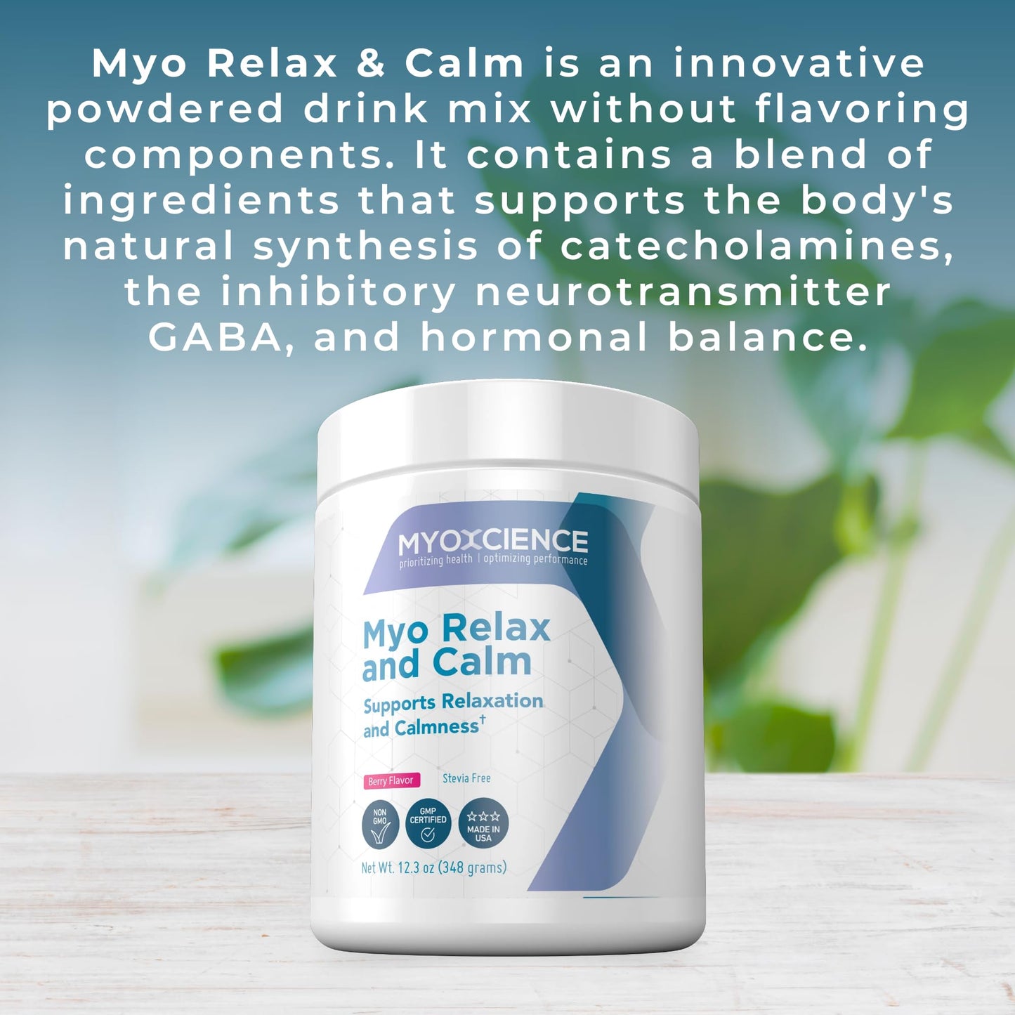 MYOXCIENCE Myo Relax & Calm | Myo-Inositol, L-Theanine, Taurine, Magnesium & GABA | Supports Sleep, Neurotransmitter & Hormone Support (Berry Flavor) (60 Servings) - dailyvitalstore