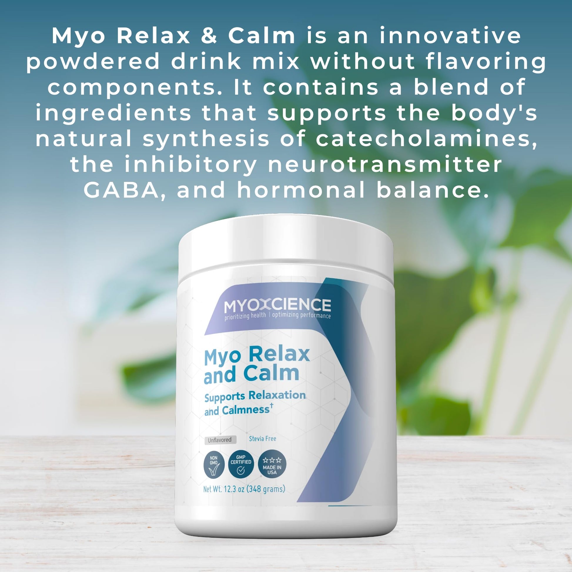 MYOXCIENCE Myo Relax & Calm | Myo-Inositol, L-Theanine, Taurine, Magnesium & GABA | Supports Sleep, Neurotransmitter & Hormone Support (Unflavored) (60 Servings) - dailyvitalstore