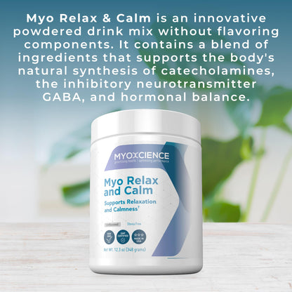 MYOXCIENCE Myo Relax & Calm | Myo-Inositol, L-Theanine, Taurine, Magnesium & GABA | Supports Sleep, Neurotransmitter & Hormone Support (Unflavored) (60 Servings) - dailyvitalstore