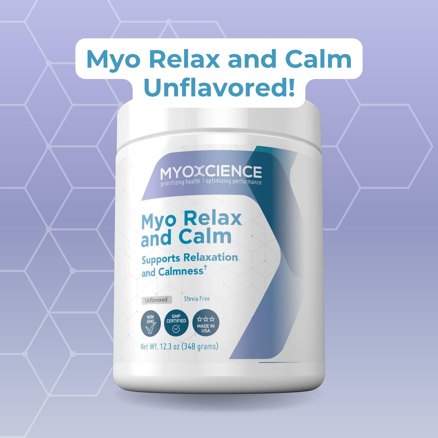 MYOXCIENCE Myo Relax & Calm | Myo-Inositol, L-Theanine, Taurine, Magnesium & GABA | Supports Sleep, Neurotransmitter & Hormone Support (Unflavored) (60 Servings) - dailyvitalstore