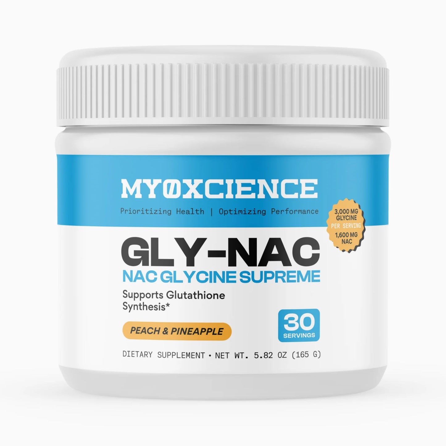 MYOXCIENCE NAC Glycine Supreme | N-Acetyl-L-Cysteine, Glycine, and Taurine Combination (Natural Peach and Pineapple Flavor) (30 Servings) - dailyvitalstore