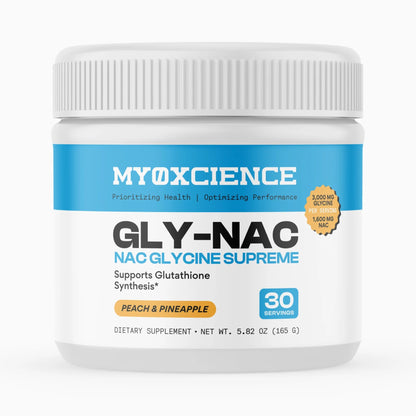 MYOXCIENCE NAC Glycine Supreme | N-Acetyl-L-Cysteine, Glycine, and Taurine Combination (Natural Peach and Pineapple Flavor) (30 Servings) - dailyvitalstore