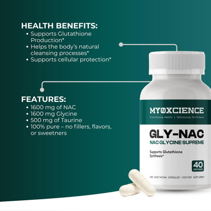 MYOXCIENCE NAC Supreme Capsules | 1.6 G N-Acetyl-L-Cysteine per Serving | 40 Servings - dailyvitalstore