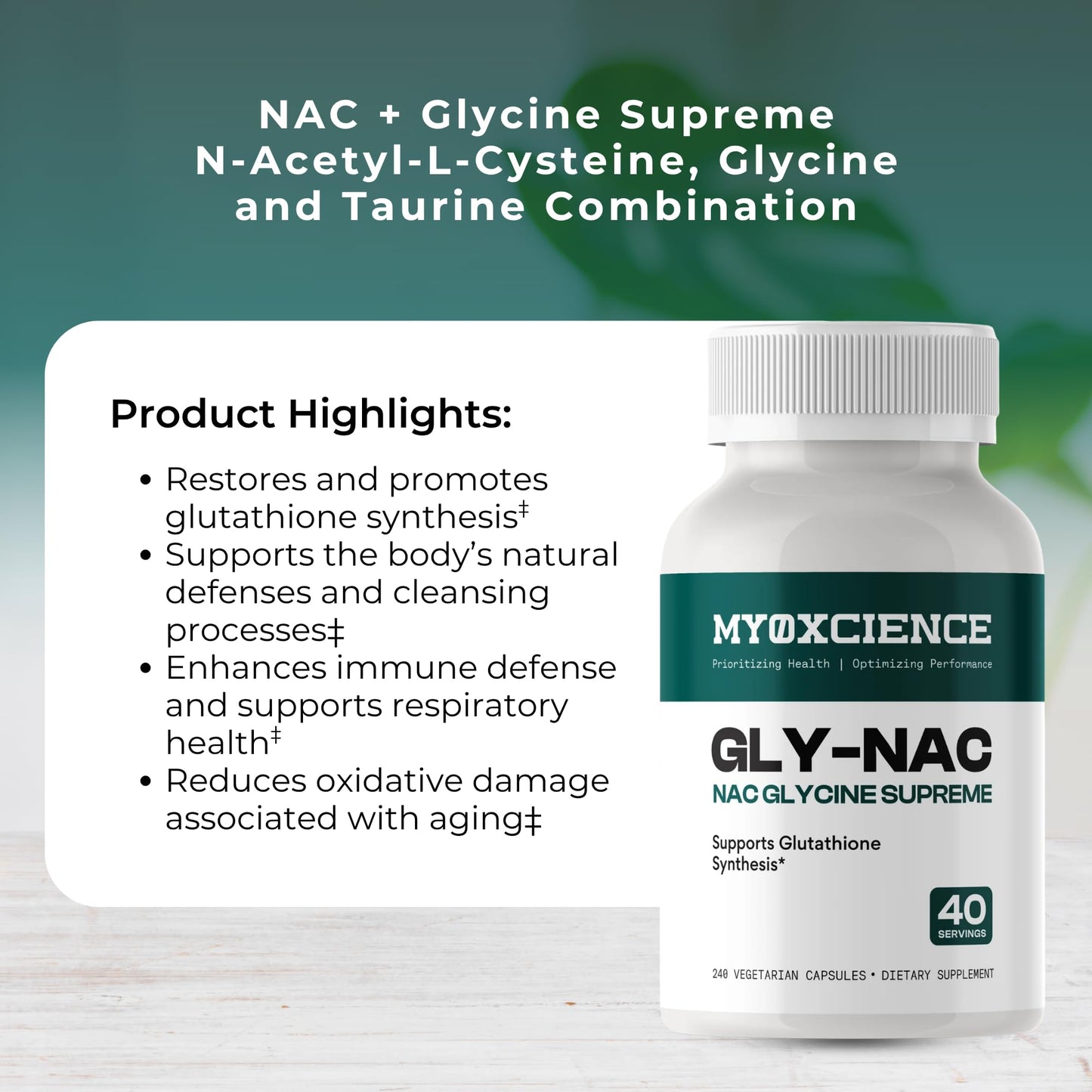 MYOXCIENCE NAC Supreme Capsules | 1.6 G N-Acetyl-L-Cysteine per Serving | 40 Servings - dailyvitalstore