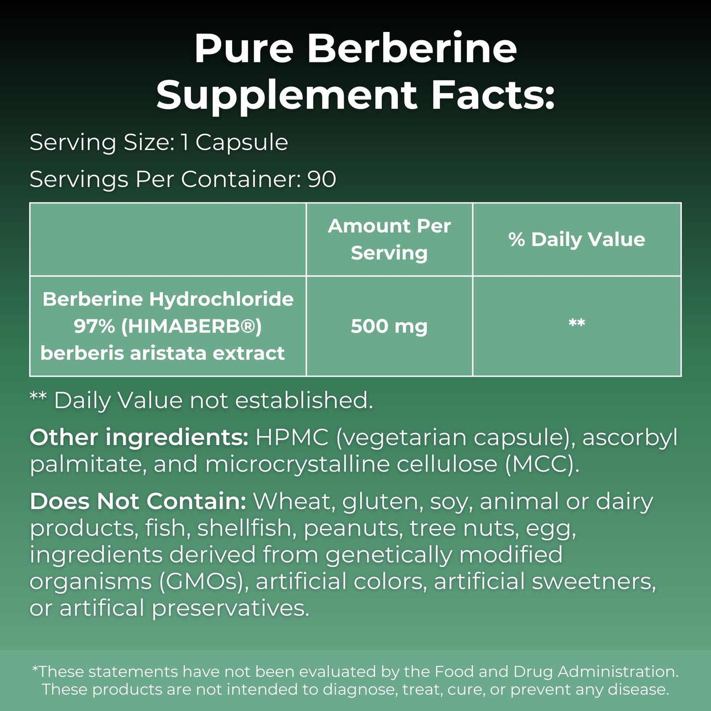 MYOXCIENCE Pure Berberine Himaberb | 500 mg of Berberine HCl per Serving | 90 Servings - dailyvitalstore