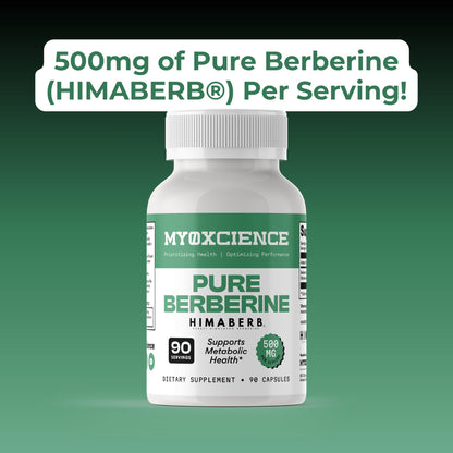 MYOXCIENCE Pure Berberine Himaberb | 500 mg of Berberine HCl per Serving | 90 Servings - dailyvitalstore