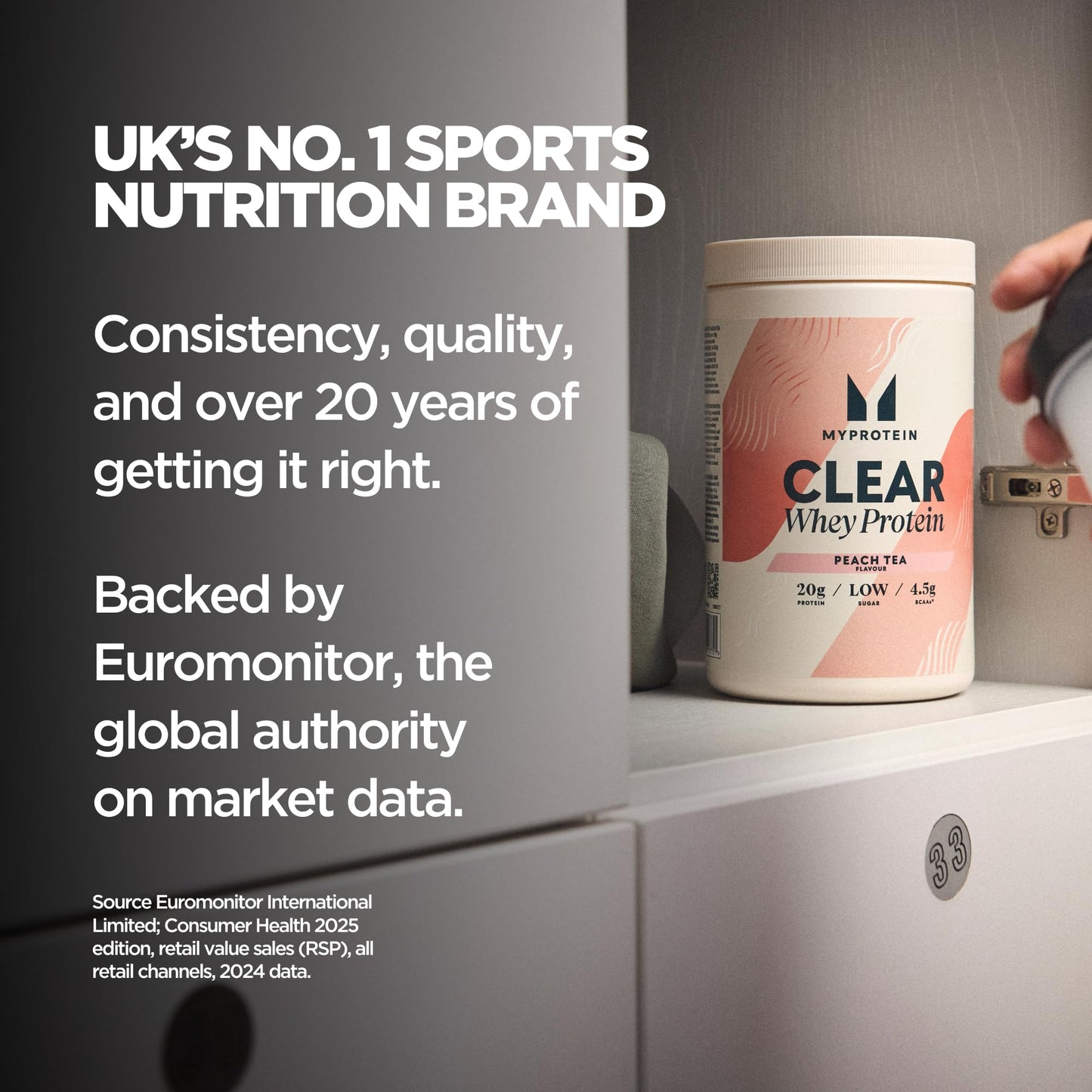 Myprotein Clear Whey Isolate Protein Powder, 20 Servings (1.1lbs) Orange Cream, 20g Protein per Serving, Naturally Flavored Drink Mix, Daily Protein Intake for Superior Performance - dailyvitalstore