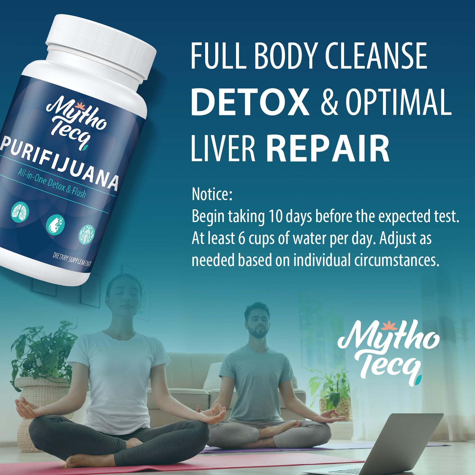 MythoTecq 90,000 MG Detox and Cleanse, Body Detox for Men & Women, Fast Detoxification, Kidney Cleanse & Repair, Natural Herbal Premium - dailyvitalstore