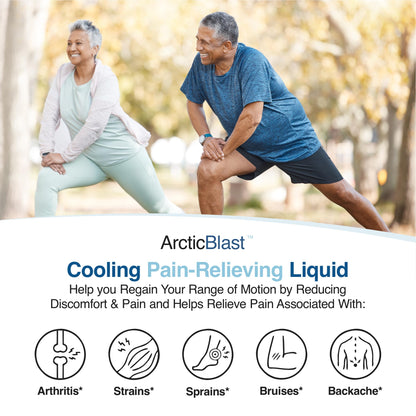 N Labs Arctic Blast Premium Topical Pain Relief Drops – Fast Absorbing DMSO, Menthol & Camphor for Back, Knee, Shoulder, Joint & Muscle Pain – Cooling Rub Formula – Made in USA – 1 fl oz - dailyvitalstore