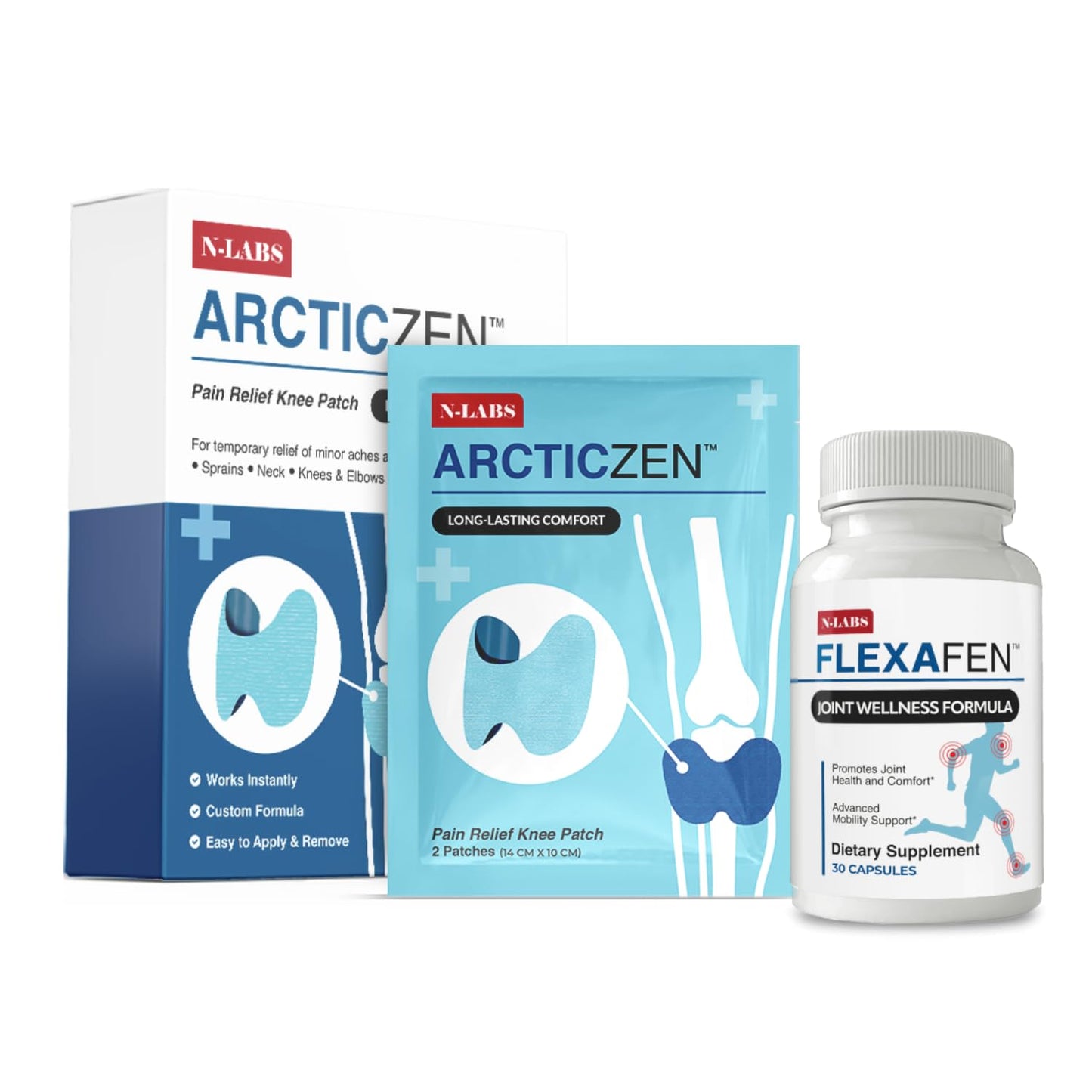N-Labs Mobility Support Bundle – Supports Joint Health, Flexibility & Knee Comfort – Flexafen & ArcticZen for Comprehensive Joint Care & Active Living – 30 Day Supply - dailyvitalstore