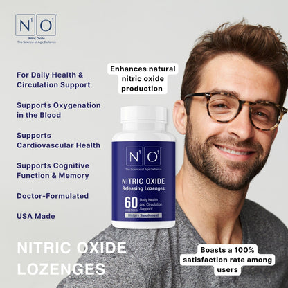 N1O1 Nitric Oxide Lozenges - 60 Count - Nitric Oxide Supplement for Heart Health, Circulation, Energy, Blood Flow, Oxygenation, Healthy Blood Pressure - dailyvitalstore