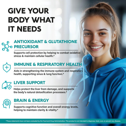 NAC Supplement | Selenium | B6 | B12 - Antioxidant, Immune Support - N Acetyl Cysteine 600 mg per Capsule, 1200 mg per Serving - Made in USA - Non-GMO, Gluten-Free - dailyvitalstore