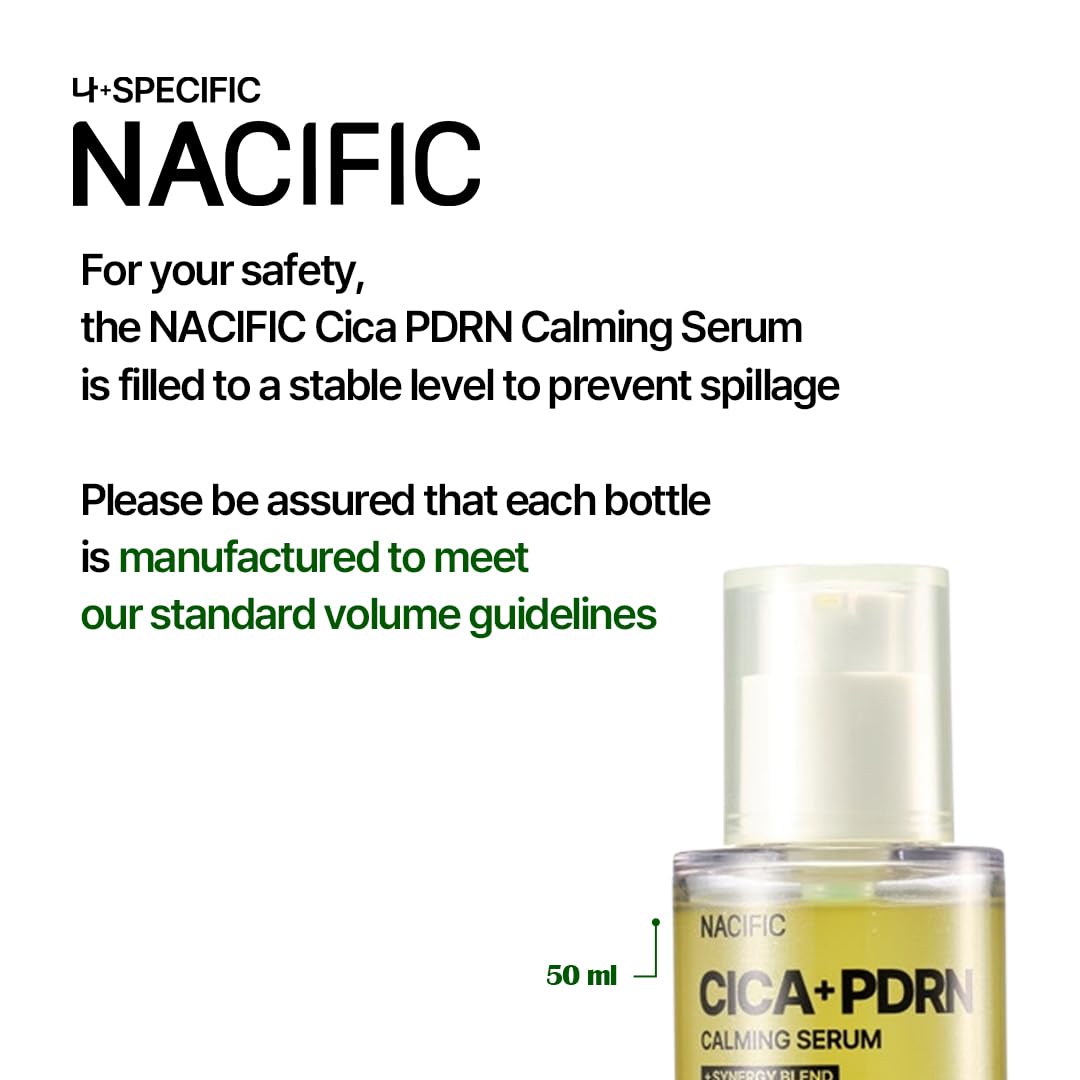 NACIFIC Cica PDRN Centella Serum (Centella Ampoule) 1.69 fl oz / 50ml, Korean Serum for Sensitive Skin, Calming & Hydrating - dailyvitalstore