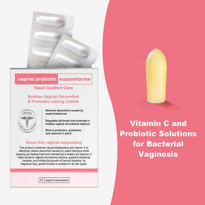 Nahid Vaginal probiotic Suppository, hyaluronic Acid Suppositories, Vaginal moisturizer, PH Balance, Restores Healthy Vaginal Odor, Yeast Comfort Care (12 Inserts) - dailyvitalstore