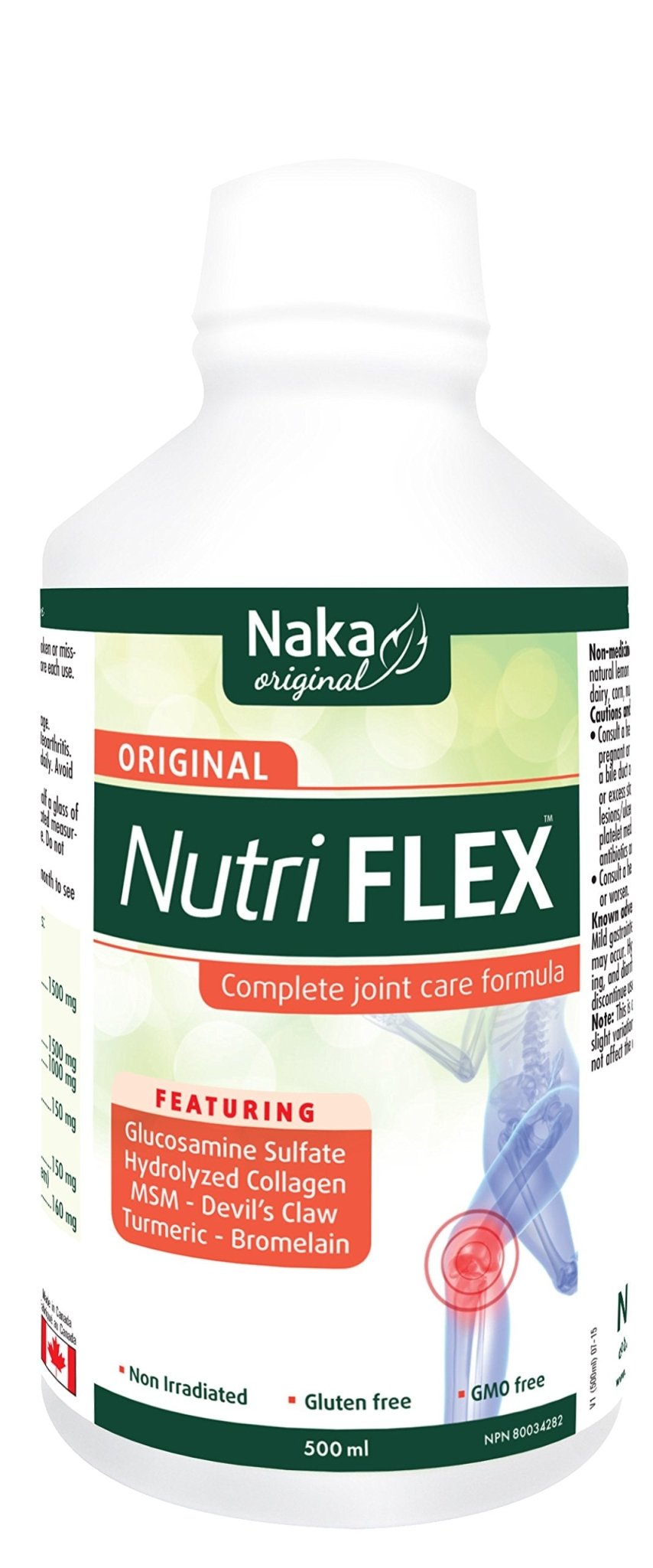 Naka Nutri-Flex Joint Support Supplement. Highly Absorbable Liquid Vitamins Formula for Joint Care, 500 Milliliters - dailyvitalstore