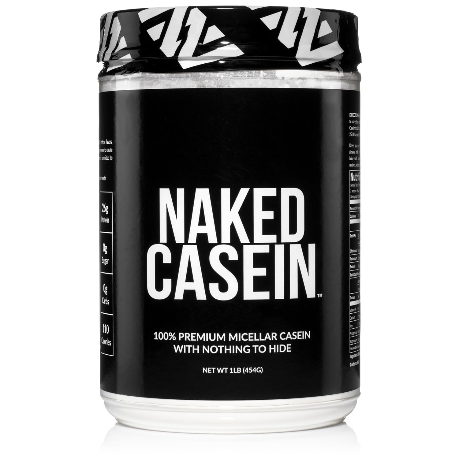 NAKED Casein - 1Lb Micellar Casein Protein - Bulk, Zero Carb, NSF Certified, GMO-Free, Gluten Free, Soy Free, Preservative Free - Stimulate Muscle Growth - dailyvitalstore