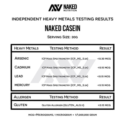 NAKED Casein - 1Lb Micellar Casein Protein - Bulk, Zero Carb, NSF Certified, GMO-Free, Gluten Free, Soy Free, Preservative Free - Stimulate Muscle Growth - dailyvitalstore