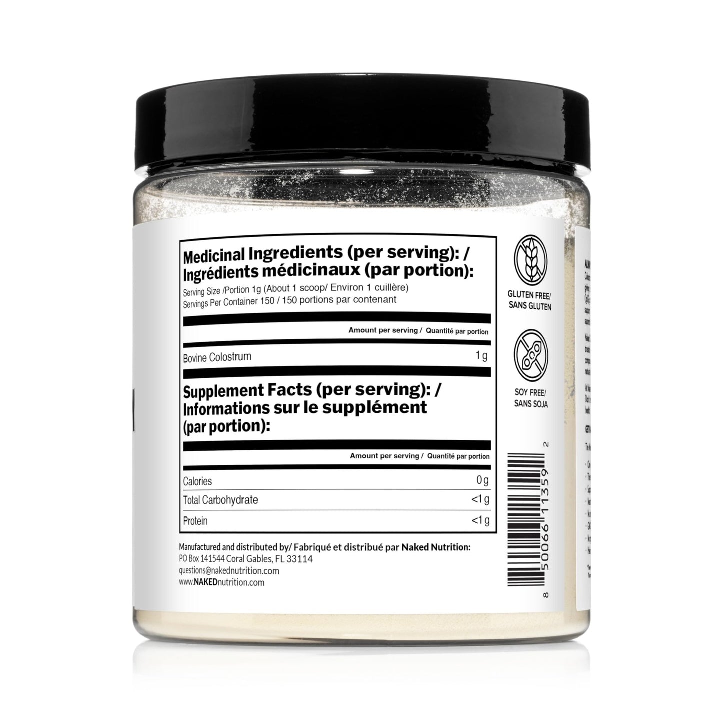 NAKED Colostrum Powder – 100% Grass-Fed Bovine Colostrum Supplement from US Farms | Tested at 20%+ IgG | Gut Health, Immunity, Recovery & Skin Support - 150 Servings - dailyvitalstore