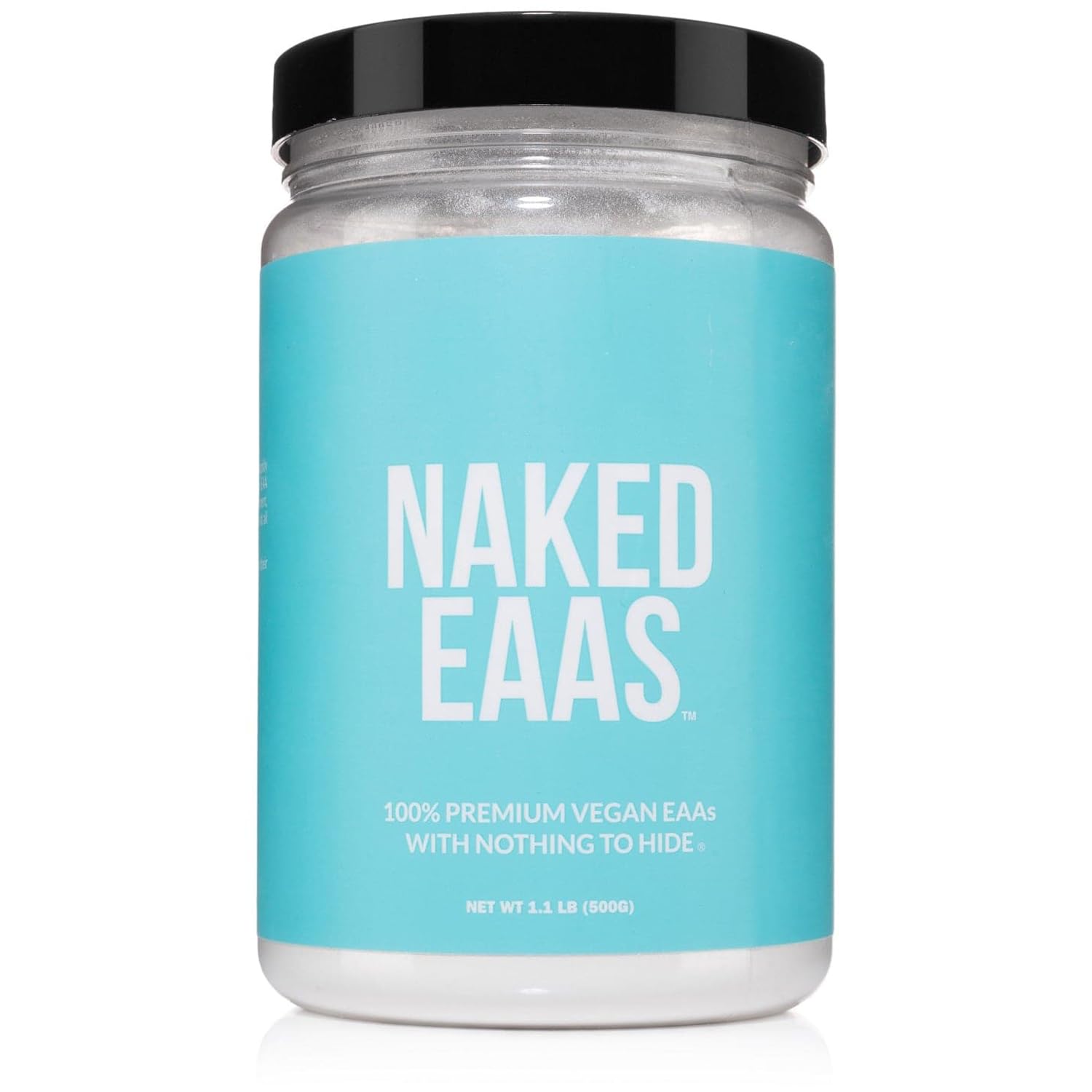 NAKED EAAs Amino Acids Powder - 50 Servings - Vegan Unflavored Essential Amino Acids 500 Grams - Instantized All Natural EAAs Powder Supplement - dailyvitalstore